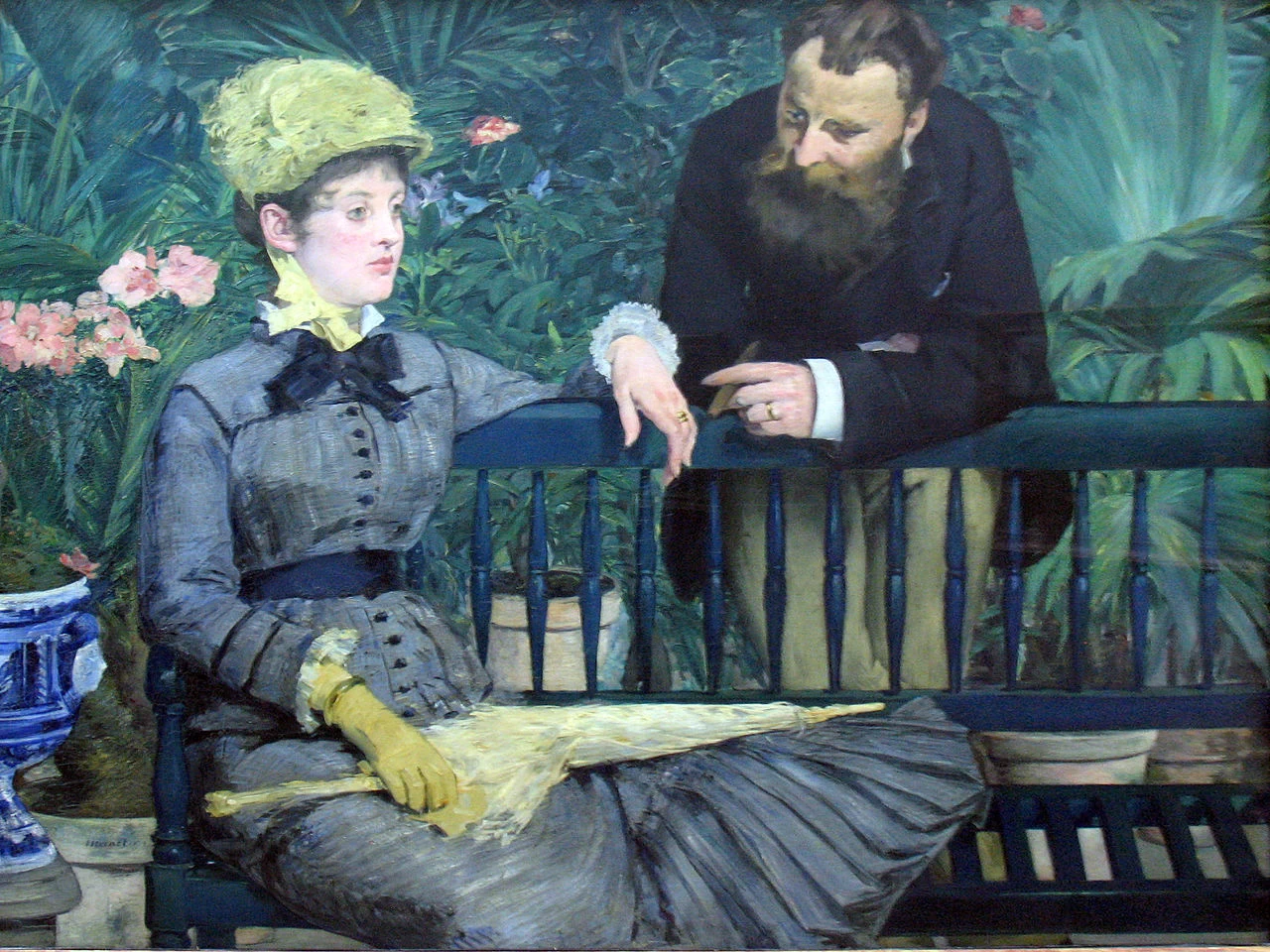  239-Édouard Manet, Nel conservatorio, 1879-Alte Nationalgalerie 